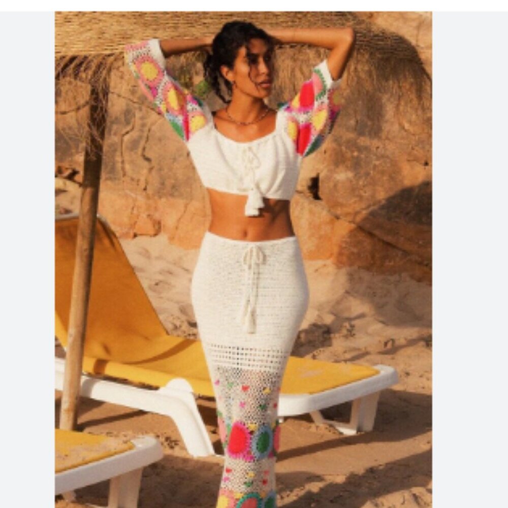 Spell Let the sunshine crochet rainbow crop L - Picture 7 of 12